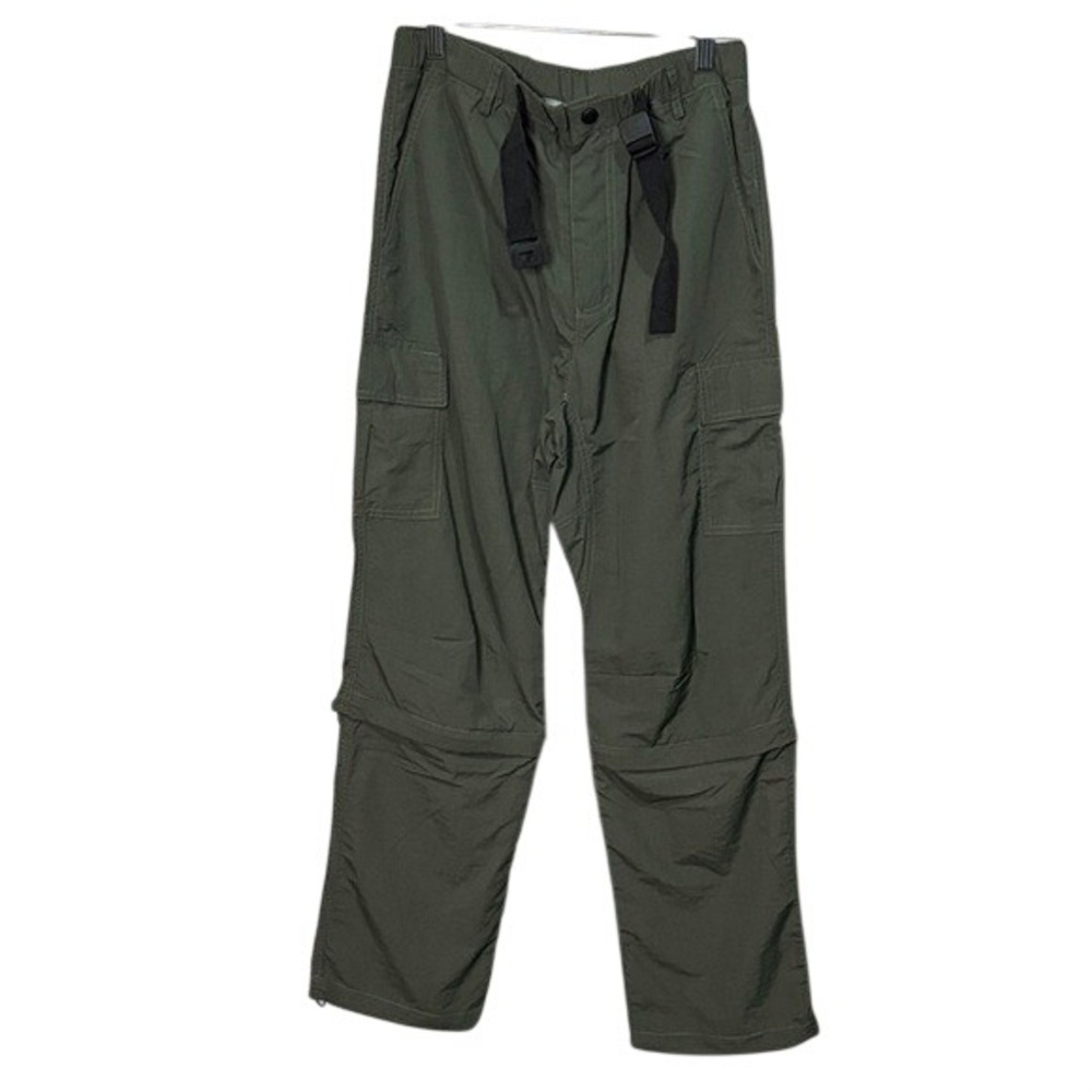 Outdoor Sport Mens Convertible Cargo Pants Olive Green Zip Off Hiking Small